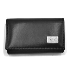 グッチ キーケース GUCCI レザー 6連 キーフック 黒 ブラック メンズ シルバー金具 OJ10270