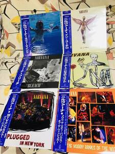 ★日本盤レコード未使用品６枚セット ■NIRVANA/ニルヴァーナ■『Nevermind/BLEACH/ IN UTERO 他』 japan mint obi vinyl record LP盤