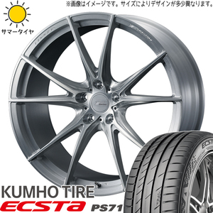 255/40R21 サマータイヤホイールセット 40アルファード etc (KUMHO PS71 & FZERO FZ2 5穴 120)