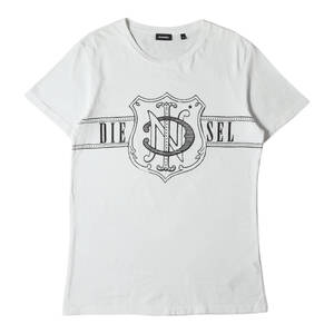 DIESEL ディーゼル Tシャツ サイズ:M アンカー グラフィック ロゴ クルーネック Tシャツ ホワイト 白 トップス カットソー 半袖