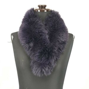 SAGA FOX★毛皮/フォックスファー/ティペット/マフラー/ストール【68×7/紫/purple】Scarf◆XCM42