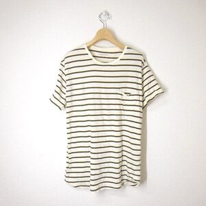 nonnative ノンネイティブ DWELLER TEE SS COTTON BORDER JERSEY 半袖 ボーダー ポケットTシャツ 1 クリーム