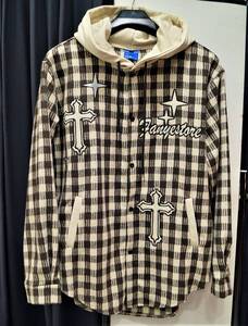 ●○F.Y FANYESTORE チェック柄 パーカー シャツアウター/L/チェックシャツ パーカ ユニセックス オーバーサイズ ルーズシルエット○●