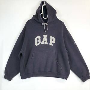 90s Old GAP オールドギャップ スウェットパーカー ナス紺 M/Lサイズ