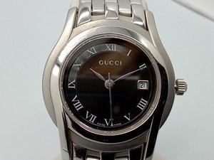 GUCCI 腕時計 5500L ベルト約16.5cm 黒文字盤