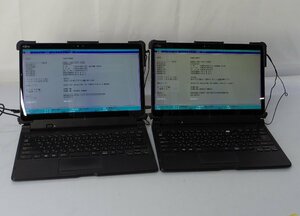 OS無し訳あり品 AC付 2台SET FUJITSU ARROWS Tab Q738/SB /Core i5 7300U/メモリ4GB/SSD128GB/13.3インチノート PC パソコン R110404