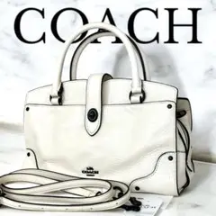 【良品】コーチ　COACH マーサーサッチェル　2way ショルダーバッグ　白