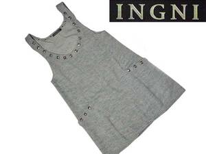 SALE 値下げ♪新品♪INGNI/イング スタッズ付きニットワンピース♪GREY♪