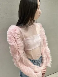 【最終価格】Bibiy. CAMILLE SHEER TOP PINK