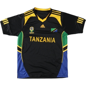 古着 アディダス adidas TANZANIA タンザニア代表 Vネック サッカーユニフォーム ゲームシャツ メンズXS /eaa413987