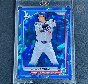 最新 2024 Topps Bowman Chrome Sapphire 大谷翔平 No.85 サファイアリフラクターカード Sapphire Refractor ボウマンクロームサファイア