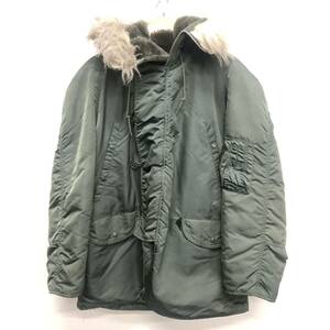 【ALPHA INDUSTRIES】アルファインダストリーズ ★フライトジャケット サイズM ナイロン カーキ N-3B USA 09