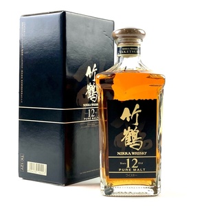 【東京都内限定お届け】 ニッカ NIKKA 竹鶴 12年 ピュアモルト 角瓶 660ml 国産ウイスキー 【古酒】