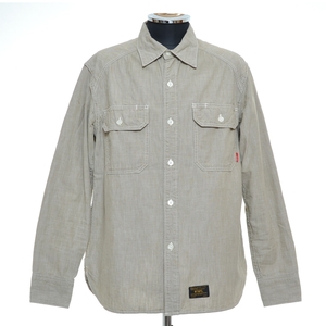 ●457926 【値下げ】WTAPS ダブルタップス ●シャンブレーワークシャツ SEAGULL SHIRT 172WVDT-SHM04 サイズS メンズ カーキ グリーン