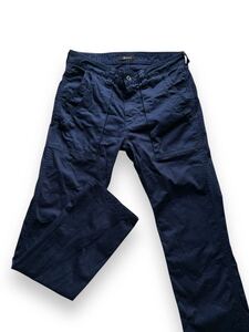 ★日本製 johnbull メンズ M W30相当 ストレッチ スリム ベイカーパンツ カーゴパンツ 紺 ネイビー ジョンブル 岡山 倉敷 児島