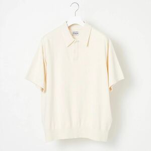 Yonetomi コットンニットポロシャツ 4 ヨネトミ knit polo エクリュー