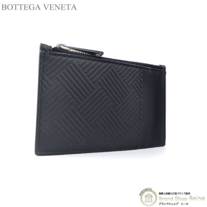 ボッテガ ヴェネタ （BOTTEGA VENETA） デボスイントレチャート ラバー カードケース コインケース ブラック（新品）