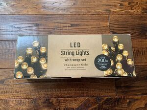 ★ LED String Lights / LEDストリングライト ★ 屋内・屋外・新品未使用未開封品 ★ ２００球／２０ｍケーブル収納ラップ付★ COSTCO