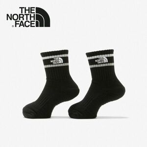 ★新品★THE NORTH FACE 靴下 ソックス キッズ 子ども フリーラン2Pクルー NNJ82305 K JM（16-18cm）スポーツ ランニング デイリー