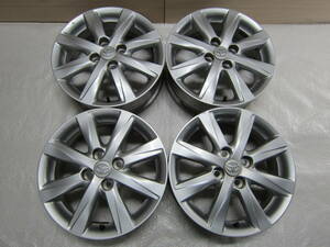 ☆トヨタ NHP10 アクア 純正アルミホイール 15インチ 5.5J オフセット+45 ハブ径54mm PCD100 x 4H TOYOTA AQUA 純正戻し 流用 中古☆