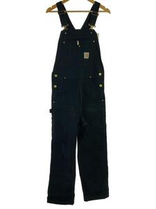 Carhartt◆オーバーオール/30/コットン/BLK/無地/102776-001/DUCK BIB OVERALLS