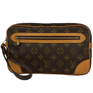 【ジャンク品】ルイ・ヴィトン Louis Vuitton マルリードラゴンヌ GM クラッチ セカンドバッグ モノグラム ブラウン M51825 レディー 中古