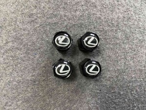 ★レクサス LEXUS★407★ブラック★車のタイヤバルブキャップカバー 4個セット 六角 エアバルブキャップ バルブノズルカバー