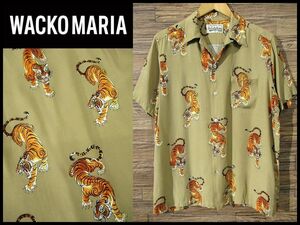 送無 極美品 WACKO MARIA ワコマリア ティムリーハイ 20SS TIM LEHI S/S HAWAIIAN SHIRT TYPE-4 タイガー 半袖 ハワイアン アロハ シャツ M