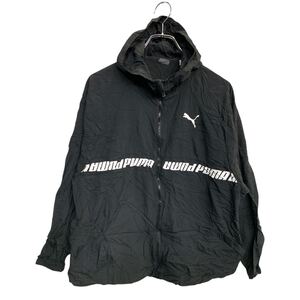 PUMA ナイロンジャケット Mサイズ プーマ スポーツ ウインドブレーカー ブラック 古着卸 アメリカ仕入 t2411-3933