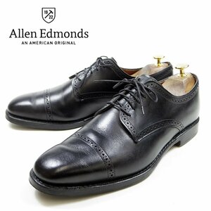 10-1/2D表記　Allen Edmonds PREMIER アレンエドモンズ プレミア　ストレートチップ　ドレス　外羽根　革靴　ブラック　黒/24.5.17/P386