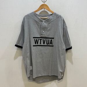 WTAPS ダブルタップス ベースボールシャツ 半袖シャツ baseball shirt 2023SS 231TQDT-SHM03 コットンツイル gray グレー サイズXL 654625