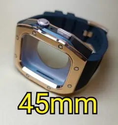 45mm 薔薇金 apple watch カスタム 金属 ステンレス ラバー