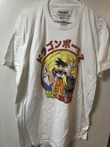 新品 Sドラゴンボール Tシャツ 輸入 長袖 白 ホワイト 悟空 サイヤ人3 海外 アメリカ 公式 タグ メキシコ製 東映 鳥山明 E3-1