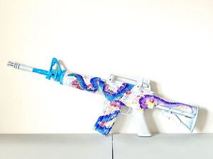 1円から出品・東京マルイM4A1カービン・18歳以上スタンダード電動ガン・動作OK・女性画家コラボ巳年限定Ver.