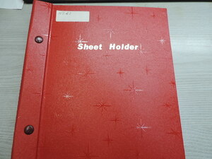 １円スタート　　★Ｓｈｅｅｔ　Ｈｏｌｄｅｒ★　　ＮＯＢＬＥ・Ｎｏ２９　　切手帳 　５０ホルダー　　 約２５㎝×２１㎝　 中古品