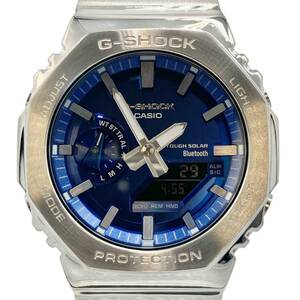 CASIO カシオ GM-B2100AD-2AJF クォーツ 稼働品 シルバー×ブルー ソーラー稼働 Bluetooth W1130W7B3Z