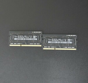 当日発送 Mac 対応 メモリ DDR3 2GB×2枚 PC3-12800S 中古品 hynix 合計4GB