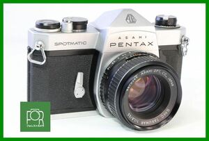 【同梱歓迎】実用■ペンタックス PENTAX SPOTMATIC ボディ+SMC TAKUMAR 55mm F1.8 M42■シャッター全速完動・露出計不良■108