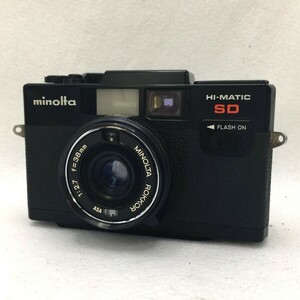 MINOLTA HI-MATIC SD ミノルタ ハイマチックSD 35mmフィルム コンパクトカメラ プログラムAE フラッシュ搭載 ジャンク品 ／ 04-00827