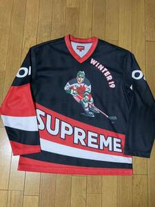 Supreme Crossover Hockey Jersey クロスオーバー ホッケージャージ S メッシュ シュプリーム 黒 ブラック Black