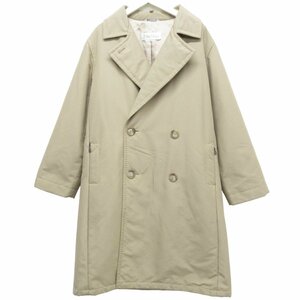 クリーニング済 美品 訳アリ Max Mara マックスマーラ ダブルブレスト コート I42サイズ ベージュ ◆