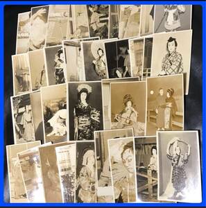 激レア 当時物 歌舞伎写真 ポストカード 34枚セット 当時、切手使用ポストカード　古写真 昭和レトロ