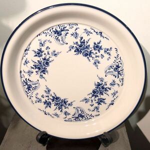 【即決】NTJapan imagestone blue＆white vintage plate 32cm ノリタケ イメージストーン 大皿 ブルー＆ホワイトプレート ディナープレート