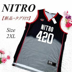 【新品・未使用】 NITRO バスケットボールユニフォーム ゲームシャツ 2XL ナイトロ