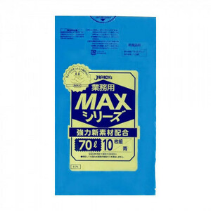 ジャパックス MAXシリーズポリ袋70L 青 10枚×50冊 S-76 /a