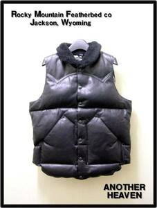 38 100着限定品 ￥162,000【ROCKY MOUNTAIN ANOTHER HEAVEN DOWN VEST アナザーヘブン ロッキーマウンテン レザーダウンベスト】