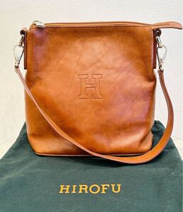 ◇ヒロフ HIROFU Hロゴ ハンドバッグ レザー 茶色 ブラウン レディース 現状品◇