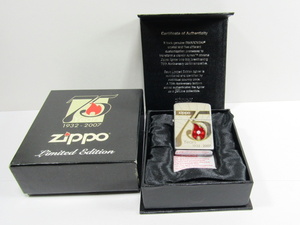 ■■⑥ ZIPPO ジッポー オイルライター 75周年記念 75 YEARS 1932-2007 2007年 ケース/外箱■■