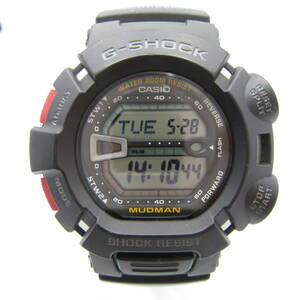 T1192☆【SALE】CASIO G-SHOCK デジタル G-9000【3031】マッドマン G-9000-1JF カシオ Gショック ブラック 中古【時計】