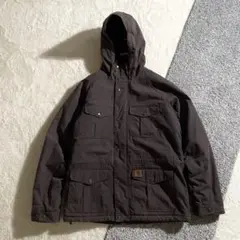 カーハートWIP　MENTOR JACKET　革パッチ　裏地フェイクファー　L